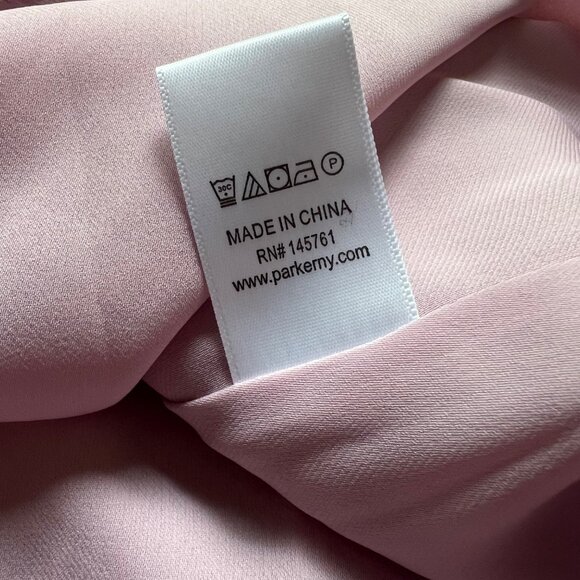 Parker Size S Dusty Blush Pink Sleeveless Ruffle Tiered Halter Mini Dress NWT - Picture 11 of 16